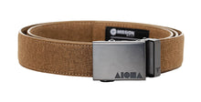 Desert tan canvas Aloha Shapes® Mission Belt with gunmetal buckle