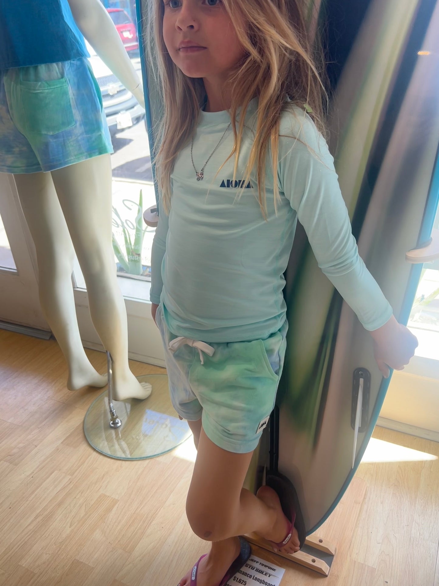 HYBRID Toddler Light Blue/Blue Logo UPF L/S