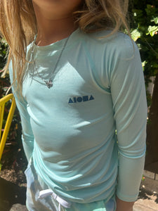 ALOHA SHAPES Light Blue/Blue Logo UPF Toddler Longsleeve
